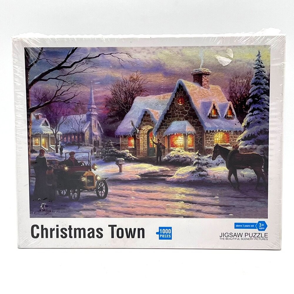 Christmas Town 1000-Piece Jigsaw Puzzle By The Beautiful Scenery Pictures New